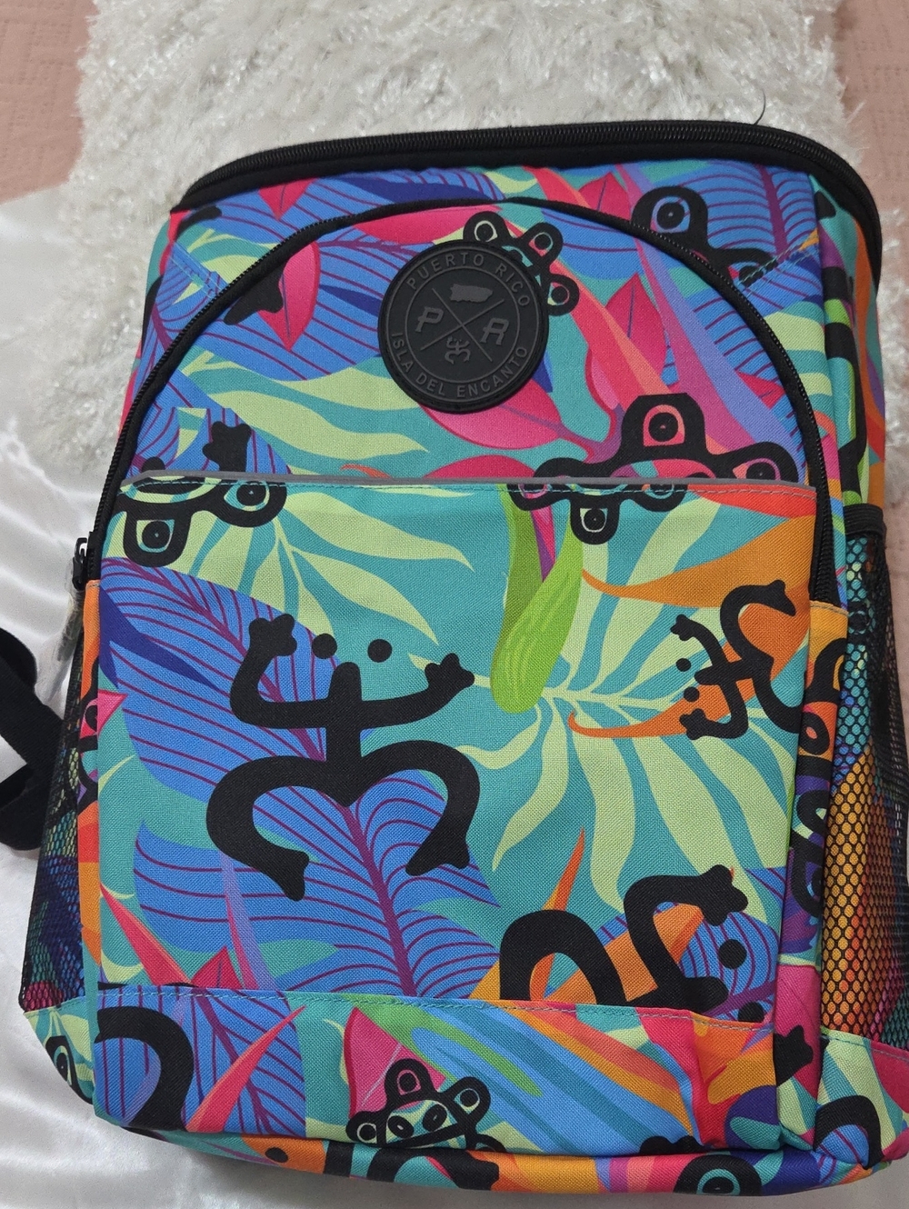 Puerto Rico  Isla Del Encanto Colorful Tropical Beach Cooler Backpack